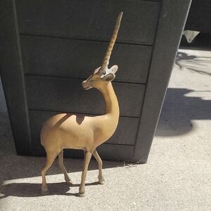 Elegant Brown Antelope Sculpture